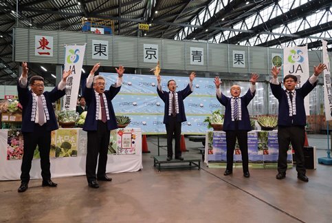 東京・大田市場でJA信州諏訪のトップセールス