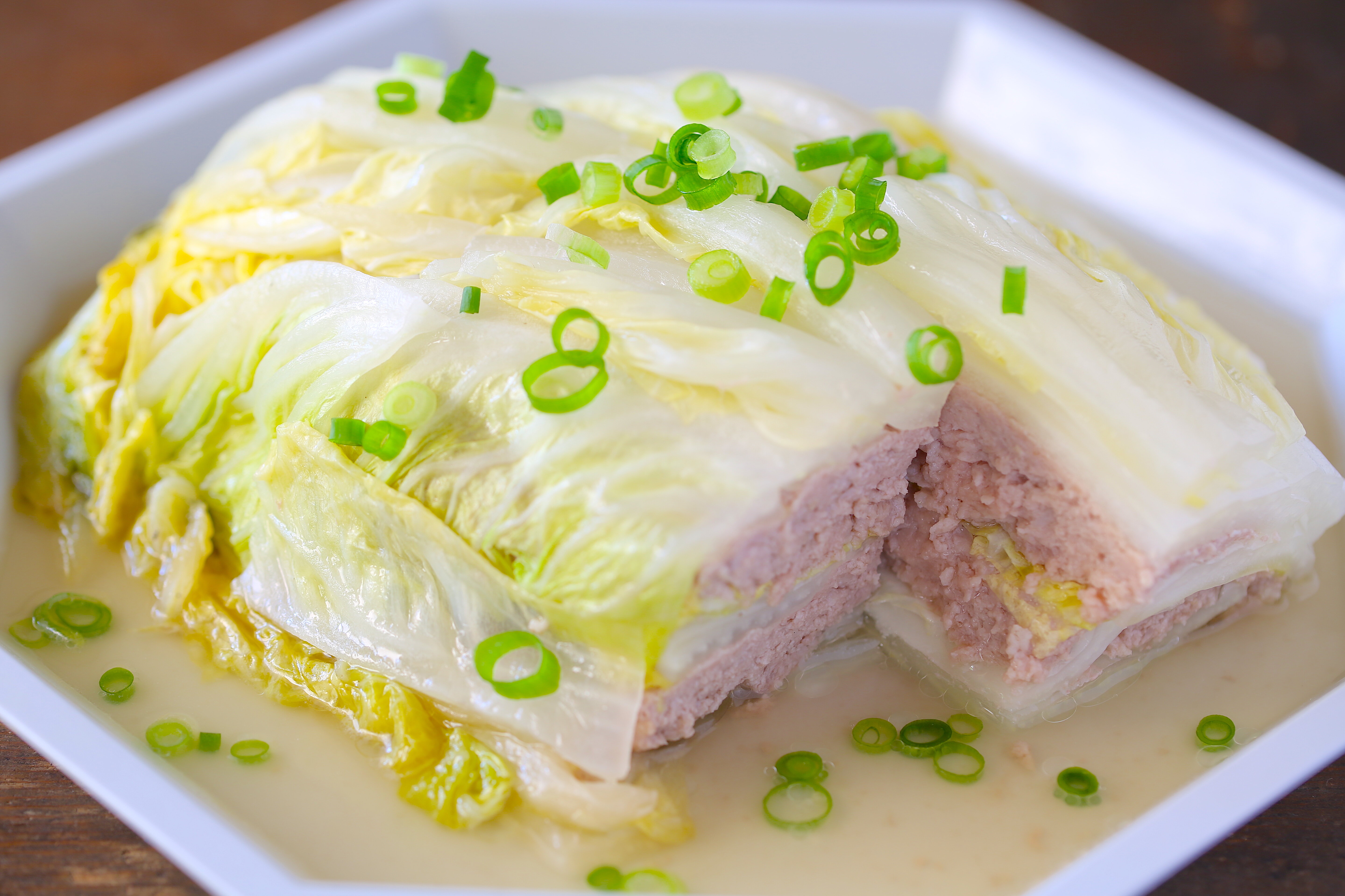 白菜の中華風重ね蒸し