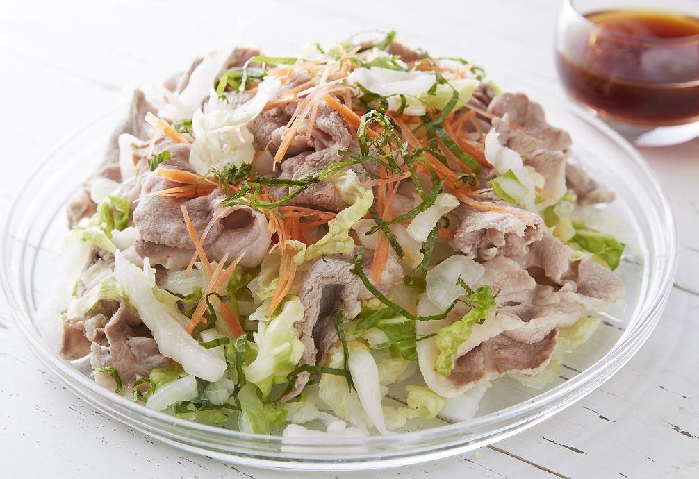 白菜と豚肉の冷しゃぶ生姜だれ