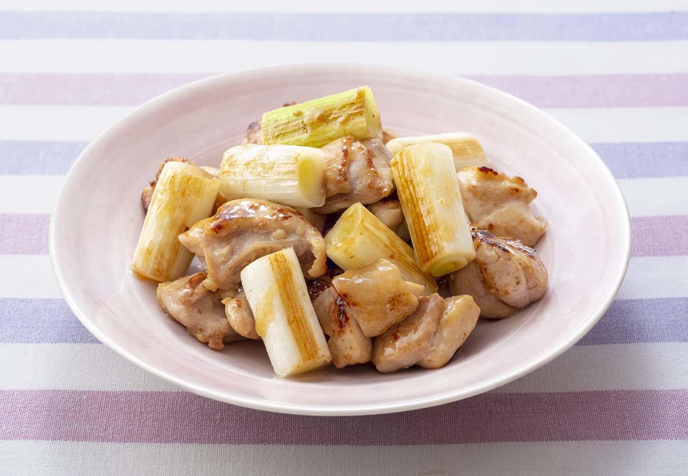 白ねぎと鶏肉のねぎま風炒め