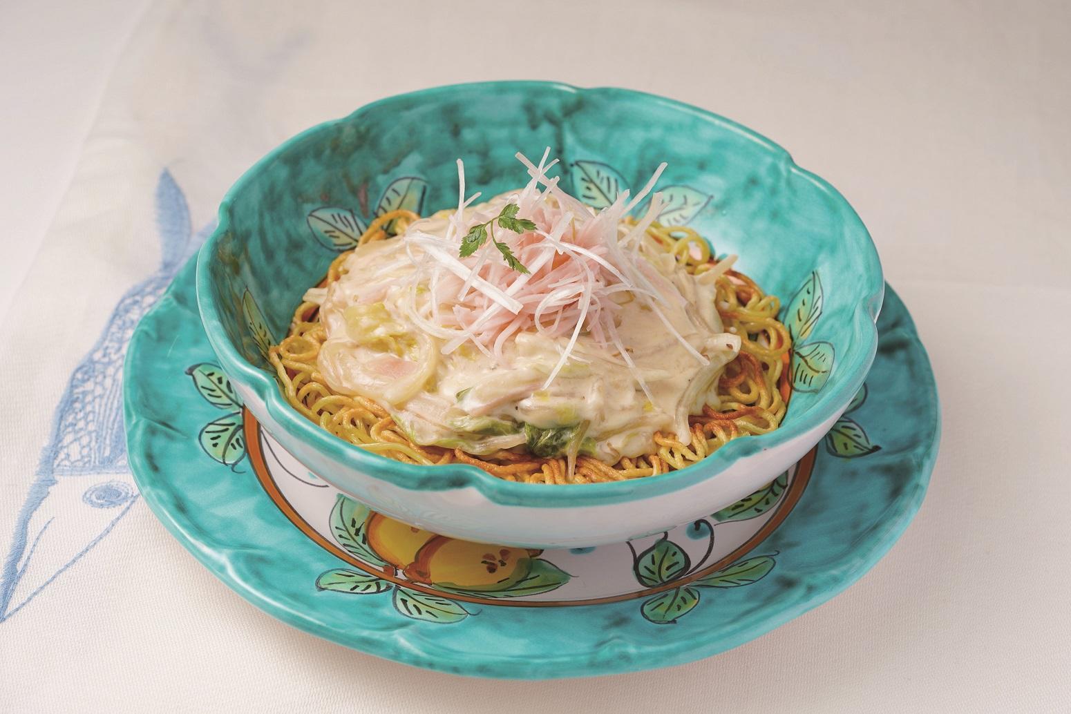 白菜のあんかけクリーム焼きそば