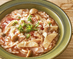 きのことトマトのチーズリゾット