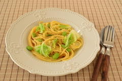 白菜の豆乳みそパスタ