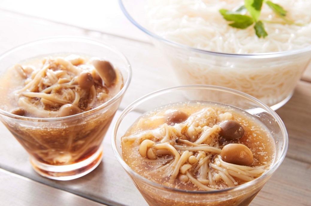 お好みきのこのごま風味麺つゆそうめん