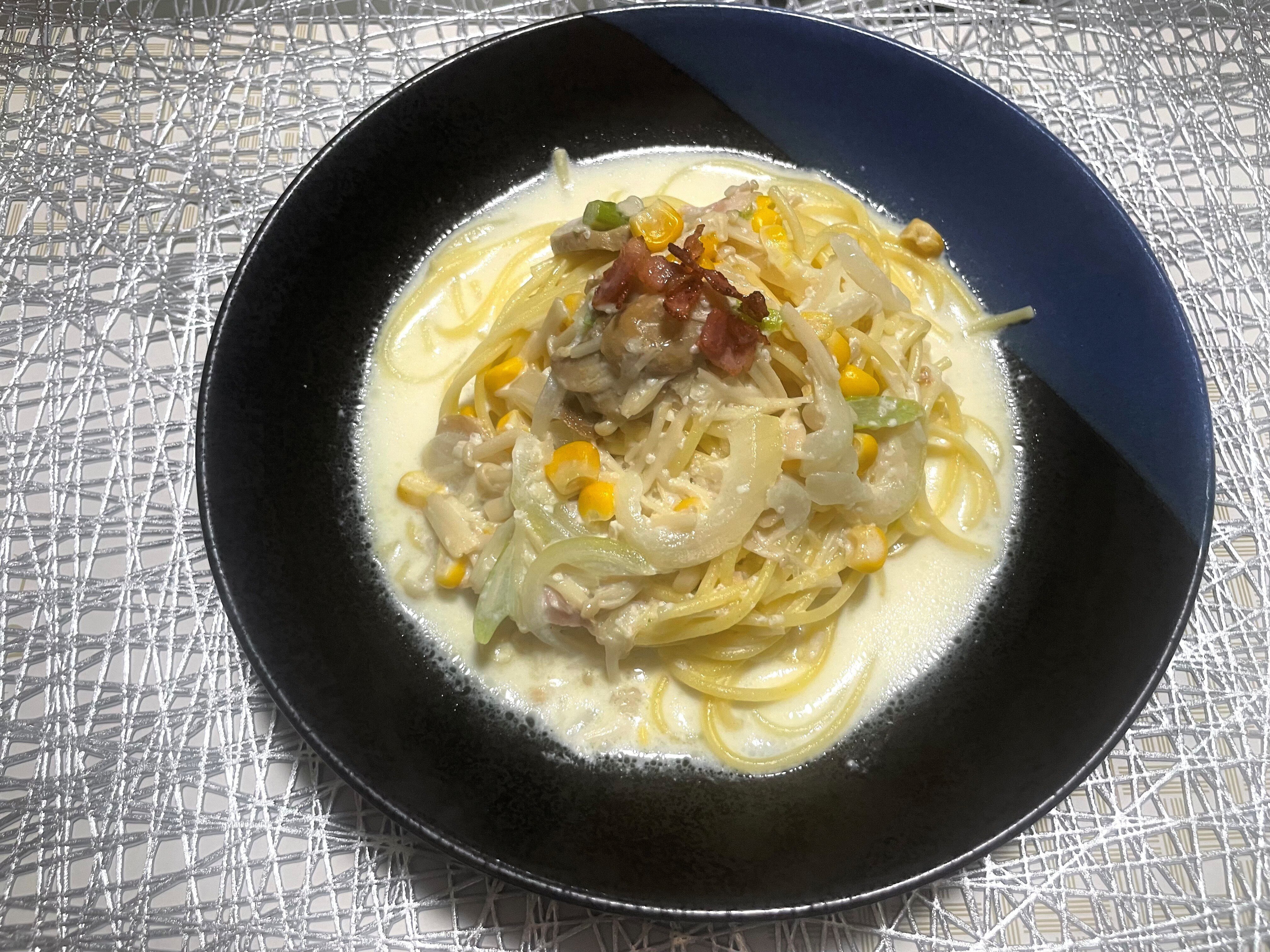 酒粕のミルクスープパスタ