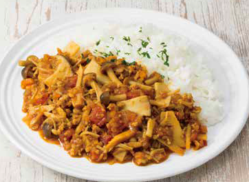 きのこと筍の和風キーマカレー