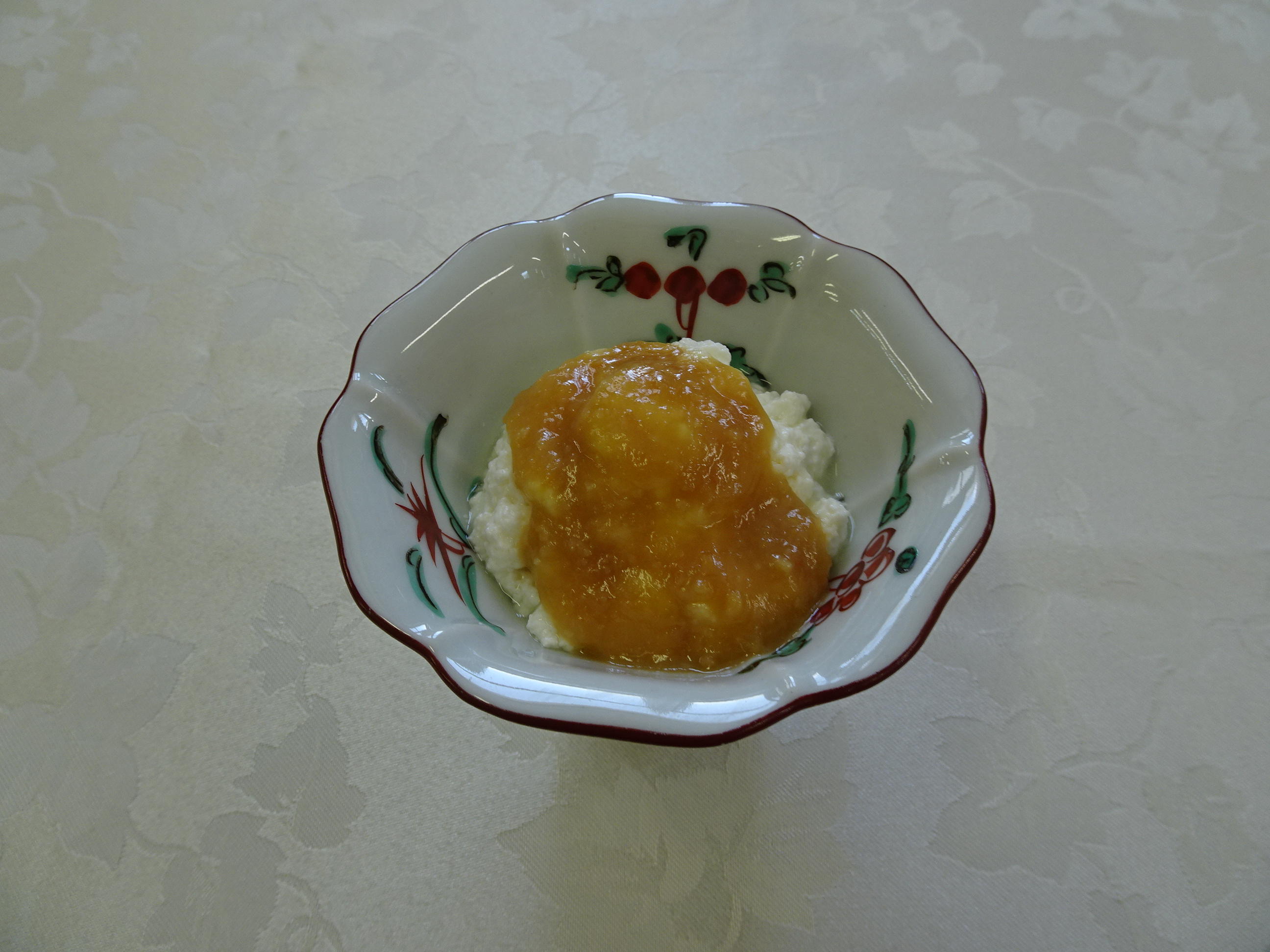 牛乳豆腐の甘酢みそだれかけ