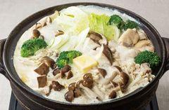 味噌バターキノコの豆乳スープ鍋